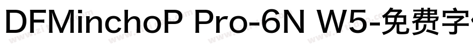 DFMinchoP Pro-6N W5字体转换